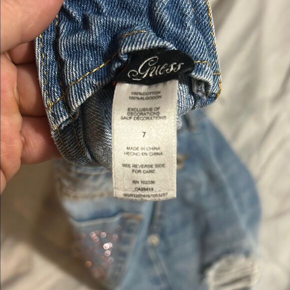Guess Denim Blue Kids Overalls - Picture 4 of 4